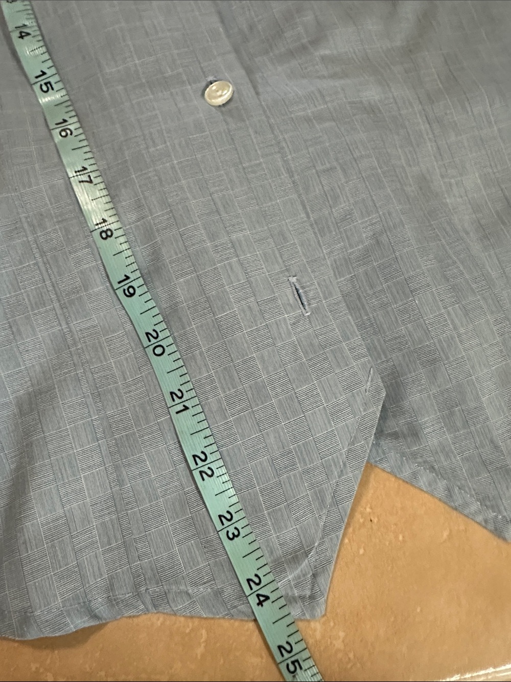 Karen Scott Light Blue Button-Down Shirt with White Collar and Cuffs - Picture 8 of 8
